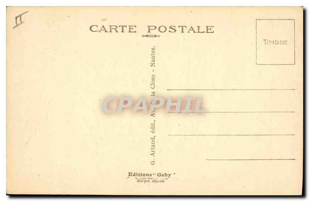 Bambino e Bambina nei dintorni di AURAY — La Bretagna — G. Artaud, editore, 'Editions Gaby' - Verso