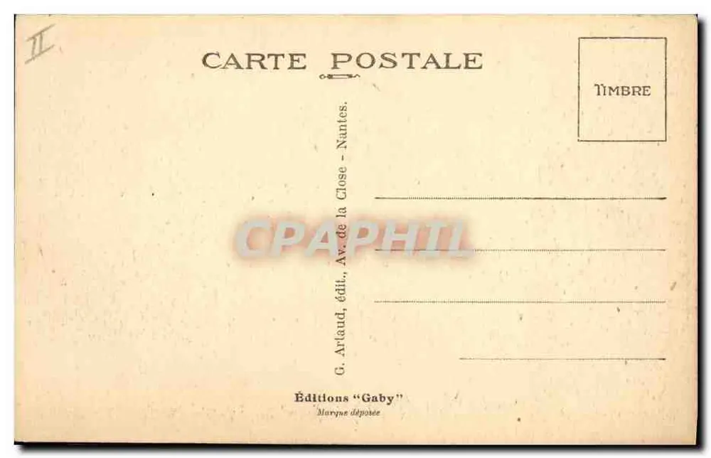 A Bretanha — Traje de Châteaulin — Editor Gaby, n°27 - Verso