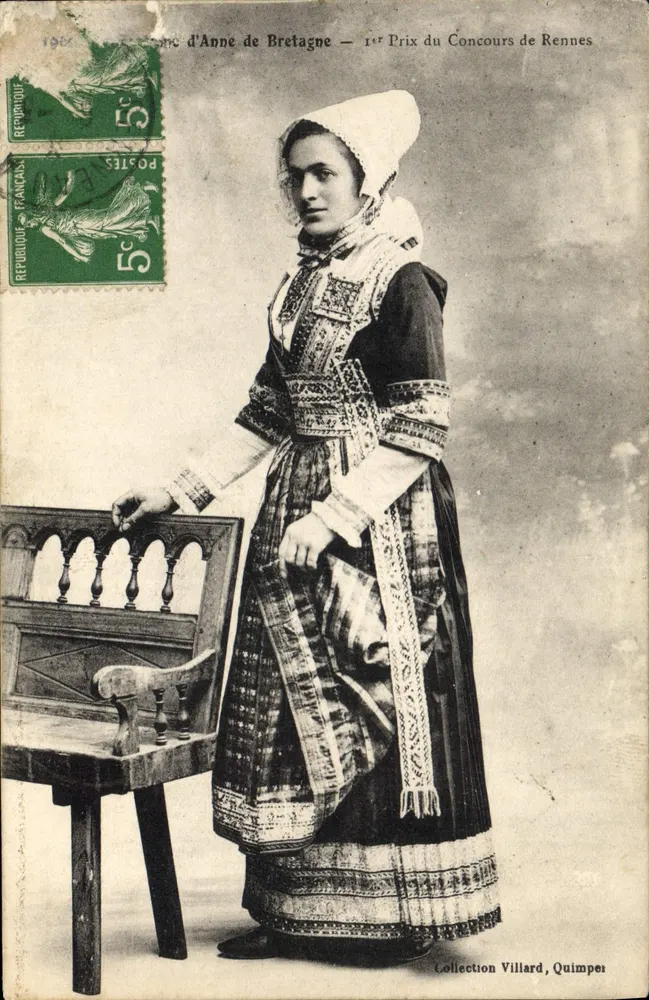 Frau von Anne von Bretagne — 1. Preis des Wettbewerbs von Rennes — Sammlung Villard, Quimper - Vorderseite