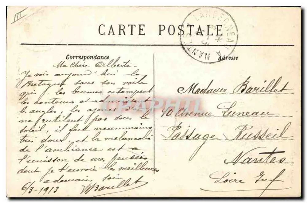 Frau von Anne von Bretagne — 1. Preis des Wettbewerbs von Rennes — Sammlung Villard, Quimper - Rückseite
