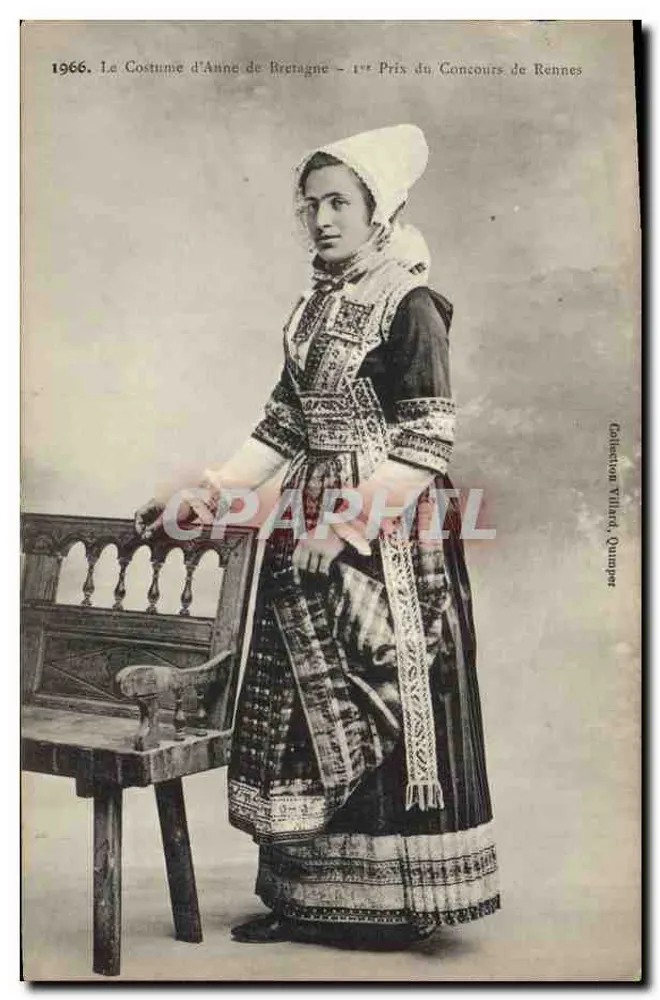 Kleidung von Anne von Bretagne — 1. Preis des Wettbewerbs von Rennes — Sammlung Villiard, Quimper - Vorderseite