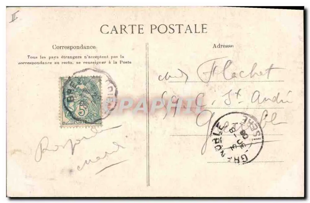 Na Bretanha — Em torno do Lit Clos — Boa noite — Villaro, Quimper - Verso