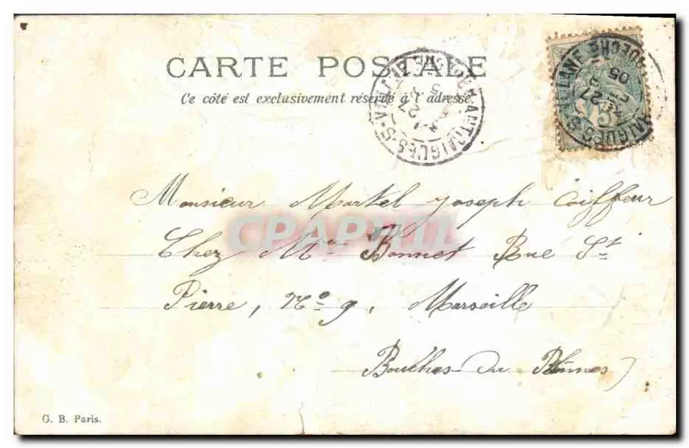 Flores de pensamentos — Série 80 — G. B. Paris - Verso