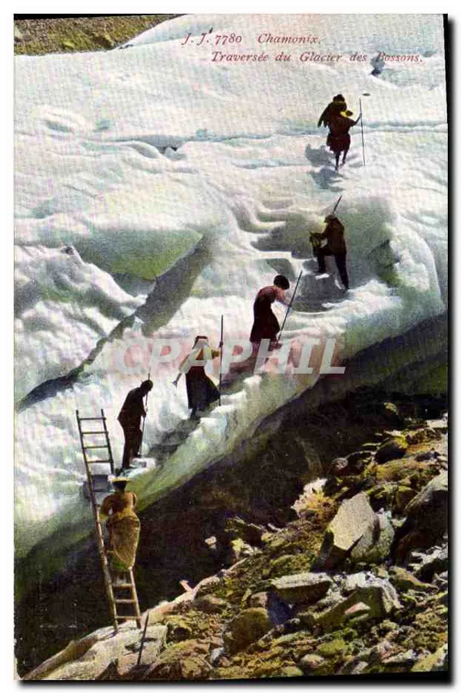 Überquerung des Gletschers des Bossons — Chamonix — J.J. 7780 - Vorderseite
