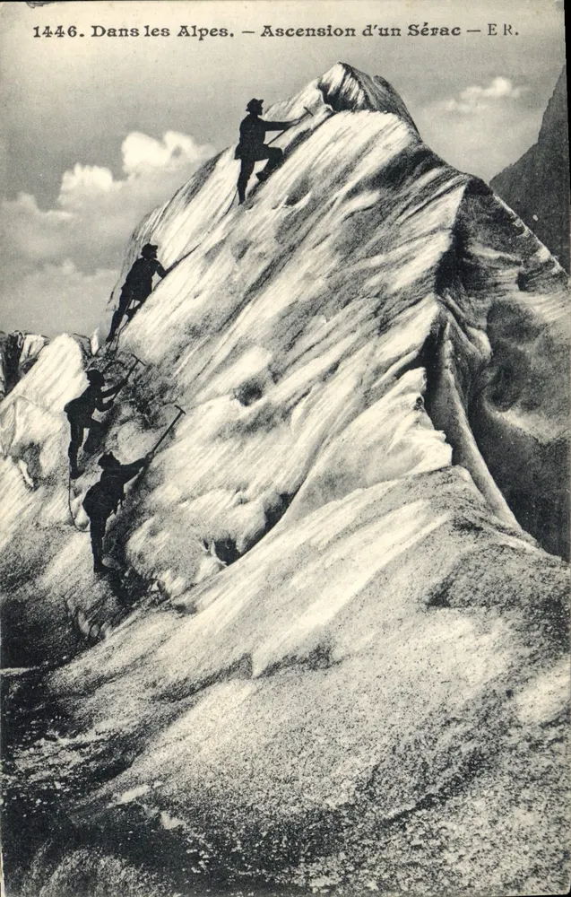 In den Alpen — Aufstieg zu einem Eisstapel — ER. n°1446 - Vorderseite