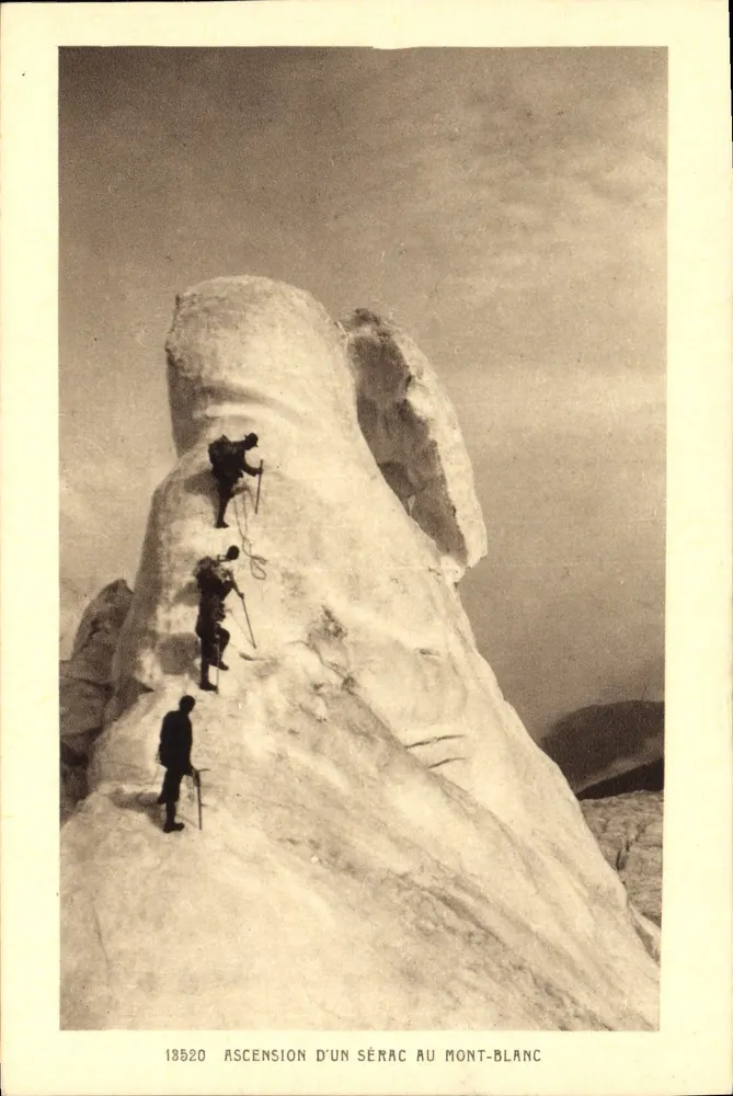Aufstieg auf einen Eissporn am Mont-Blanc — 13520 — Photo-Ciné Edition J. Barré, Chamonix - Vorderseite