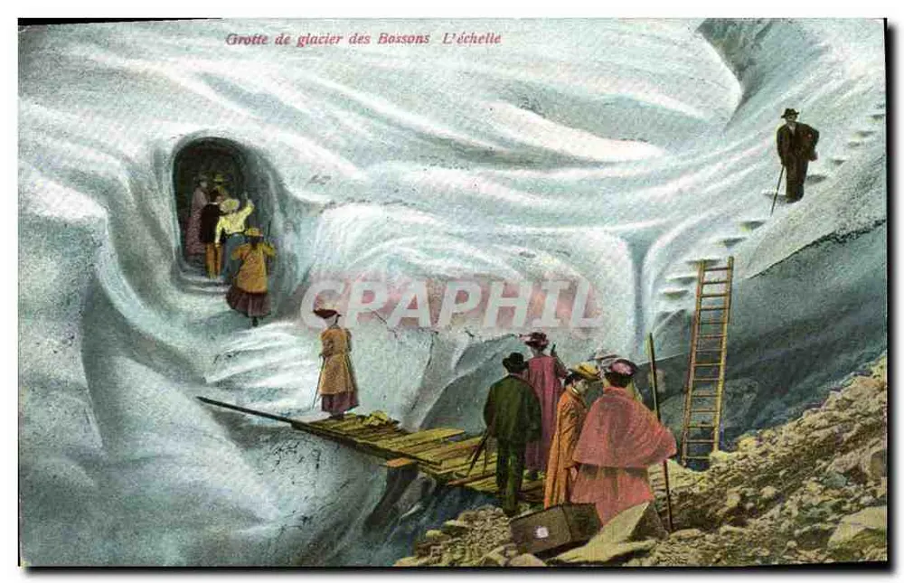 Gletscherhöhle von Bossons — Die Leiter — Verlag nicht sichtbar - Vorderseite