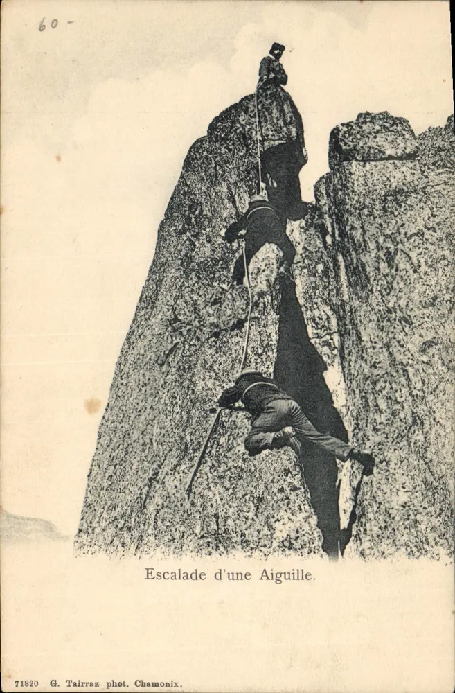 Escalada em uma Aiguilha — Chamonix — G. Tairraz fot. - Frente