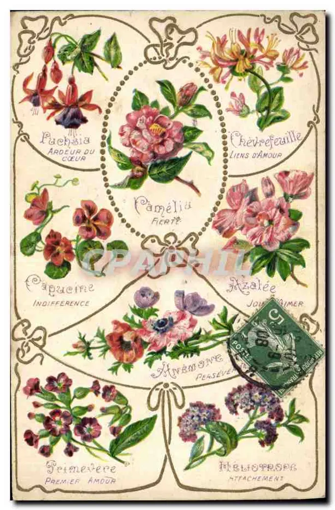 Flores simbólicas — Série 1863 — K. F. Editores, Paris - Frente