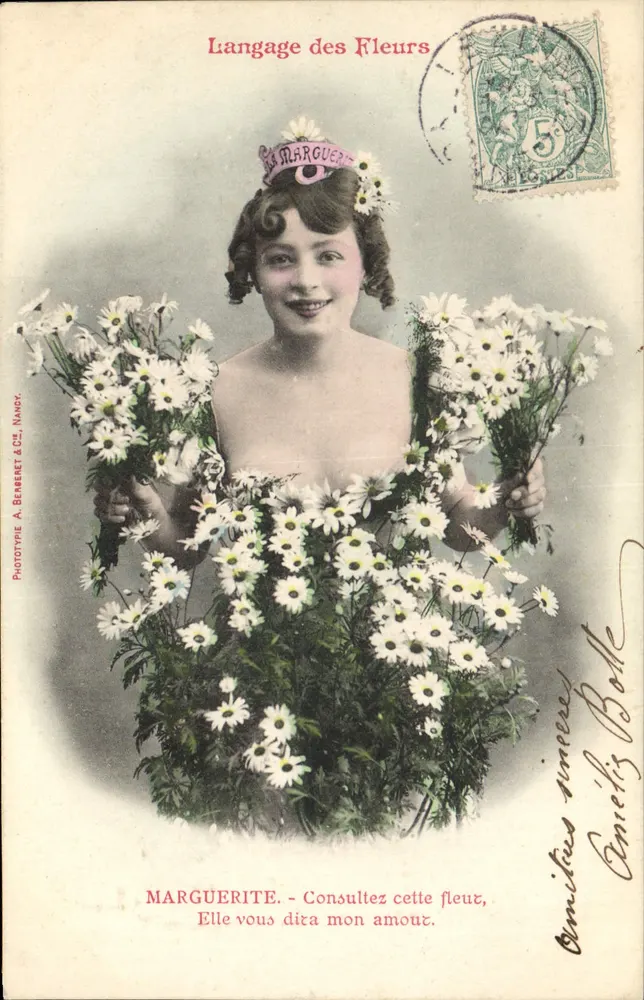 Marguerite — Sprache der Blumen — Phototype A. Benneret & Cie, Nancy - Vorderseite