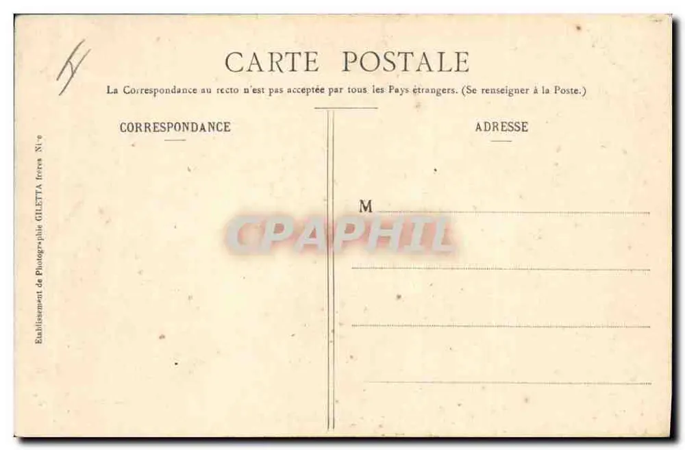 Hyères — Boulevard des Palmiers — Edição Giletta, fot., Nice, n° 1705 - Verso
