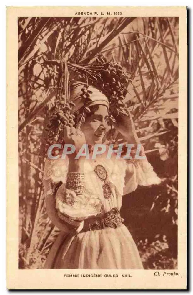 Einheimische Frau ouled nail — Algerien — CL. Prouho, Agenda P. L. M. 1930 - Vorderseite
