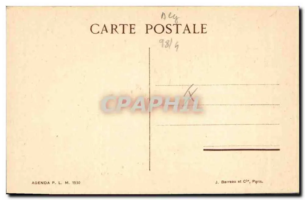 Einheimische Frau ouled nail — Algerien — CL. Prouho, Agenda P. L. M. 1930 - Rückseite
