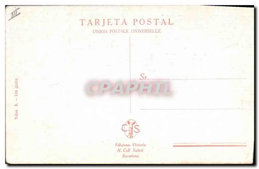 Luta de touro — arena — Edições Victoria, N. Coll Salleti, Barcelona - Verso
