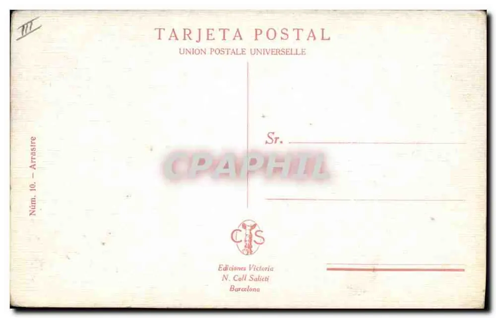 Corrida de touros — cena de combate — Edições Victoria N. Coll Salieti, Barcelona, N° 10 - Verso