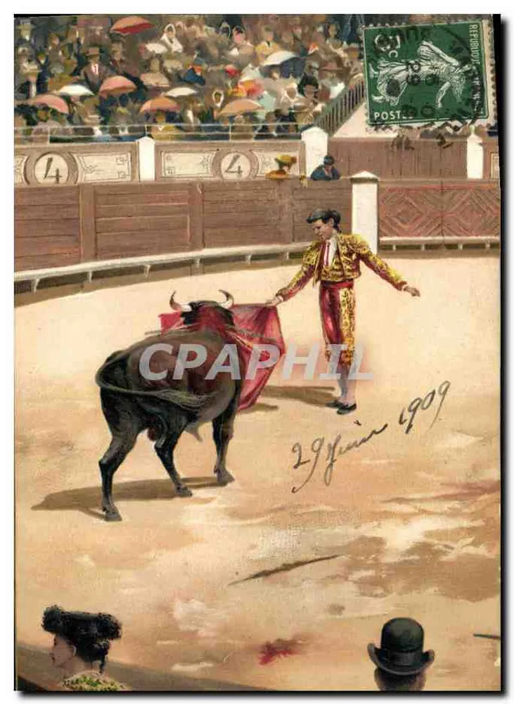 Corrida em Séville — editor K. P. Adleutra, Paris, 1909 - Frente