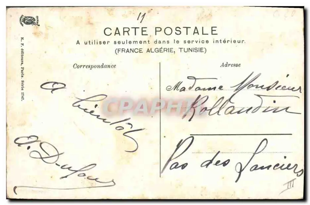 Corrida em Séville — editor K. P. Adleutra, Paris, 1909 - Verso