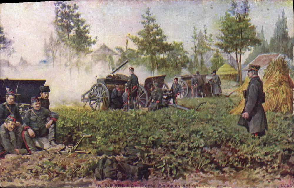 Belgische Artillerie im Einsatz — In Krieg — Verlag LY&C - Vorderseite