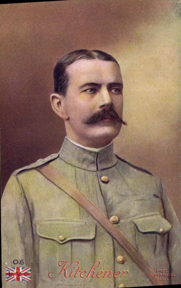 Generał Kitchener — Lord Horatio Herbert — Fot. H. Manuel, Paryż — nr O.6 - Awers
