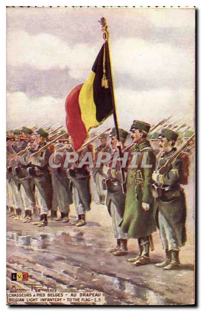 Belgische Leichtinfanterie - Zum Banner - L.V.C. - L.3 - Vorderseite