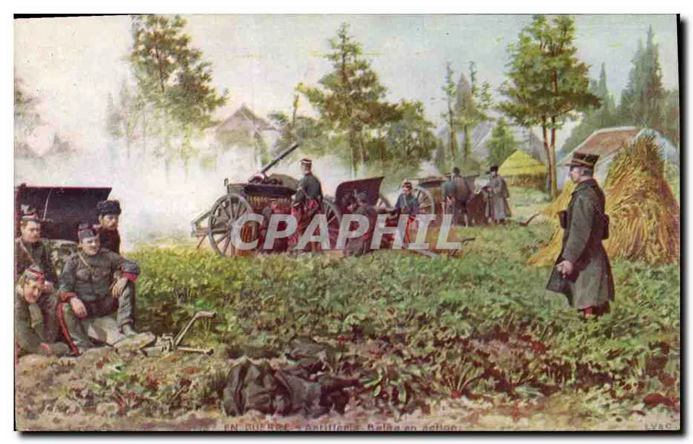 Belgische Artillerie im Einsatz — Serie B Nr. 4 — Verlag LVAC - Vorderseite