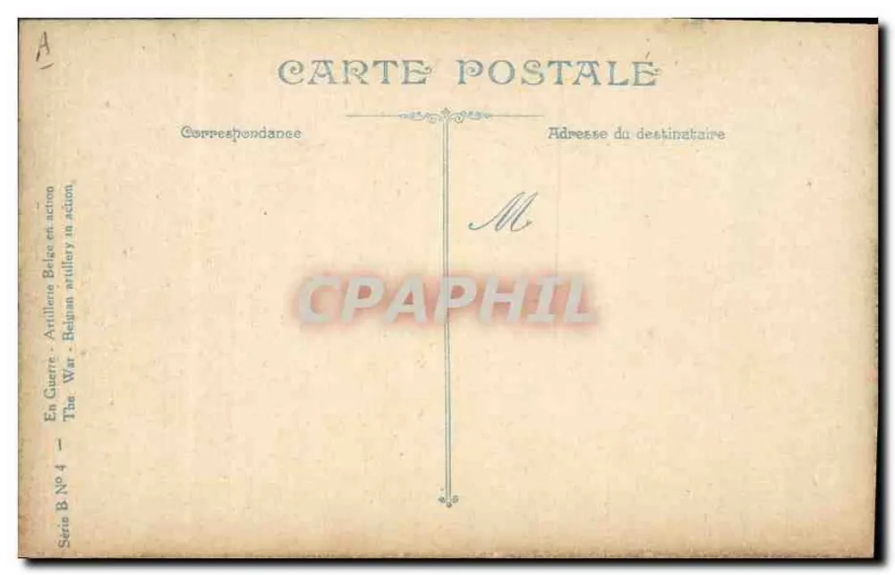 Belgische Artillerie im Einsatz — Serie B Nr. 4 — Verlag LVAC - Rückseite