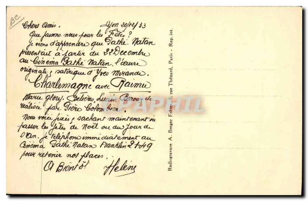 Charlemagne — film scene — publisher not visible - Back