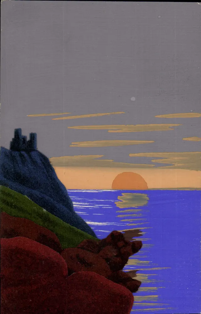 Sonnenuntergang über einen Felsenpromontor — Verlag D.R.G.M. n°40 - Vorderseite