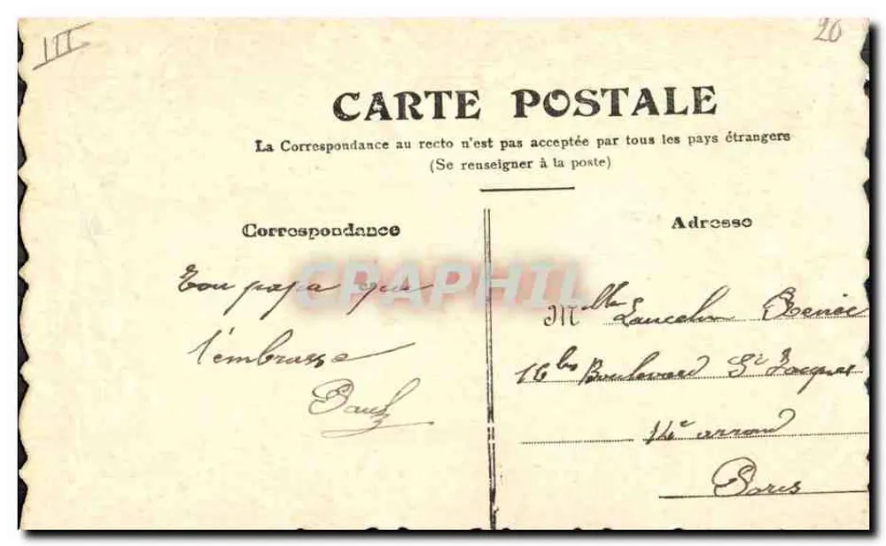 Rosas amarelas — Aniversário — 1916 - Verso