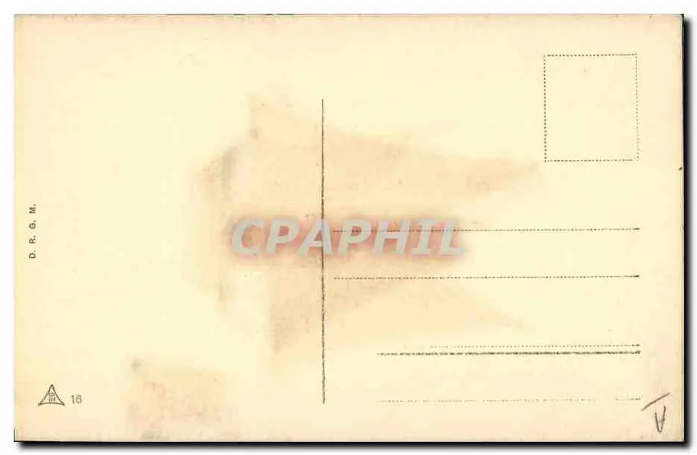Segelboot auf dem Meer — Stilisierte Illustration — D.R.G.M. Nr. 16 - Rückseite