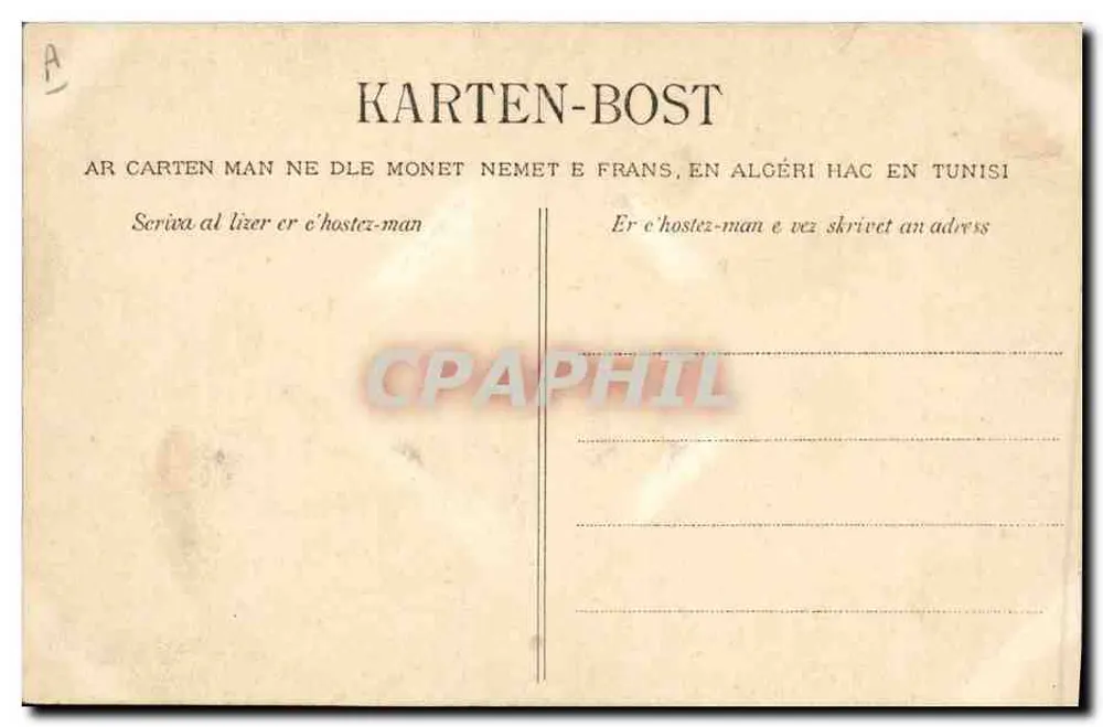 Fileuse de Ponuivy — Étude de Coiffes — Collection VILLAN, Quimper - Verso
