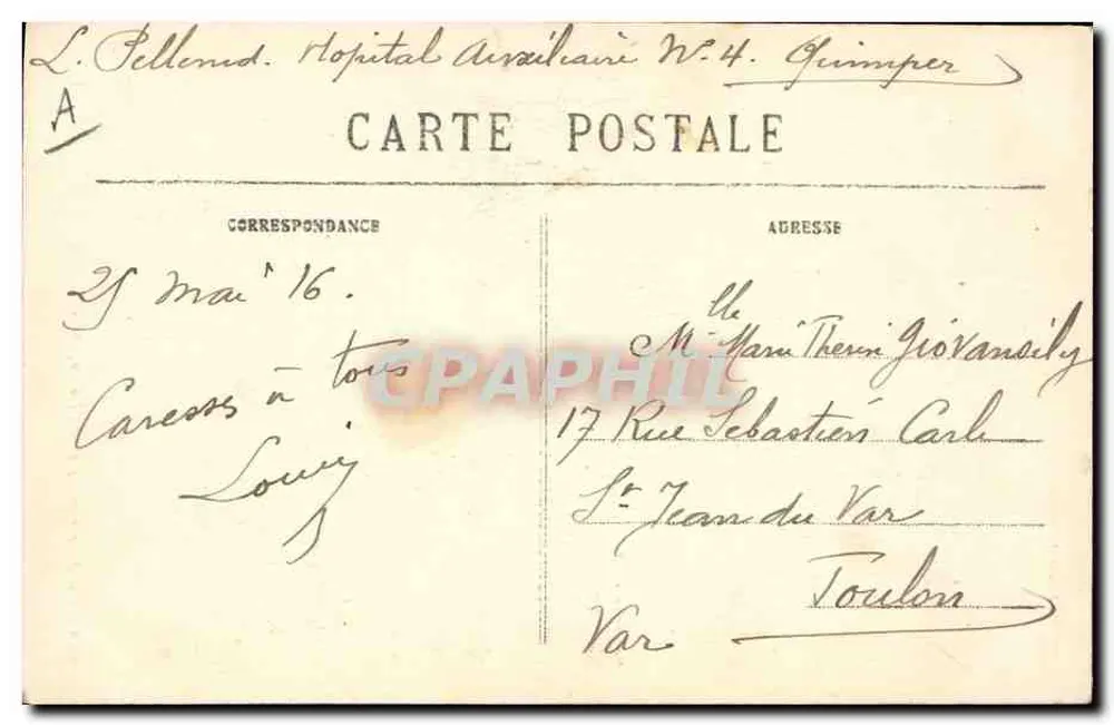 Junge Mädchen und Kind aus Pent-Aven — Sammlung Villard, Quimper - Rückseite