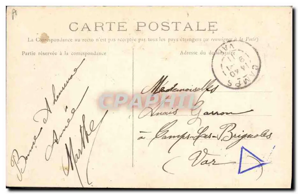 Traje de FOUESNANT — G. B. — n° 268 - Verso