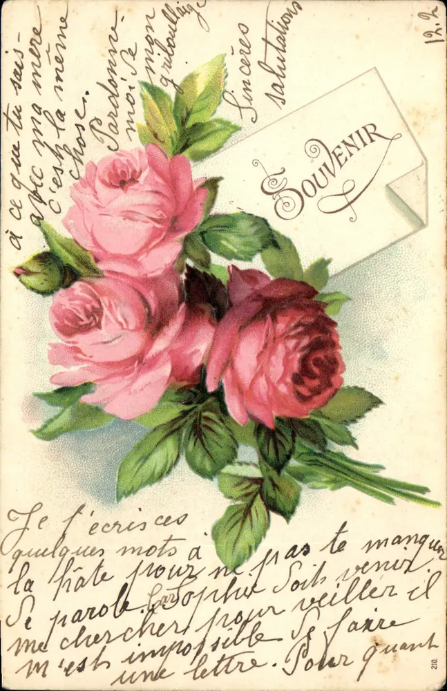 Bouquet de rosas — Lembrete — Monoble (Gard) / Paul Blanquuch - Frente