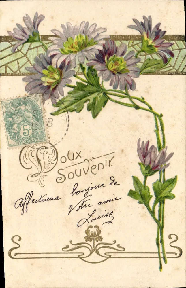Flores de outono — Doce Lembrete — série 8505 - Frente