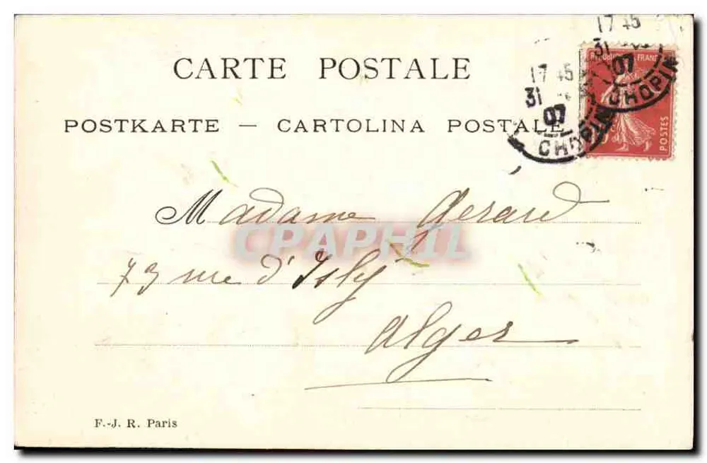 Musgo de natal — ilustração colorida — F.-J. R. Paris - Verso