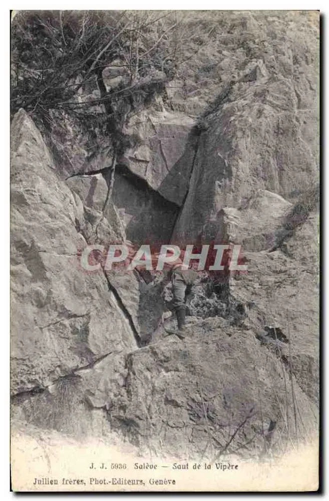 Saut de la Vipère — Salève — Juillien frères, Phot.-Verleger, Genf - Vorderseite