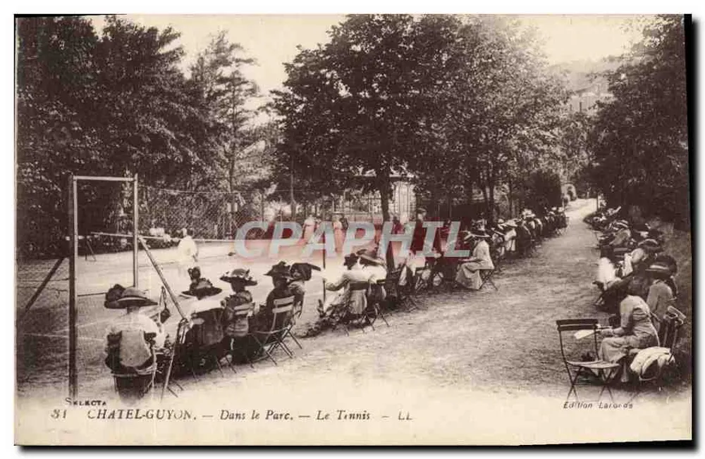 Châtel-Guyon — No Parque — O Tênis — Edição Laroze - Frente