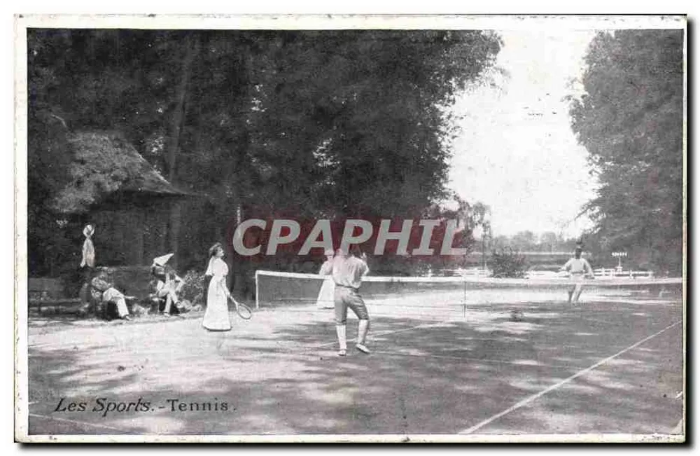Os Esportes.—Tênis. — Jogos de tênis ao ar livre — editor - Frente