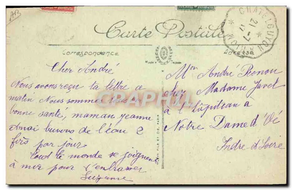 Châtel-Guyon — No Parque — O Tênis — LL. - Verso