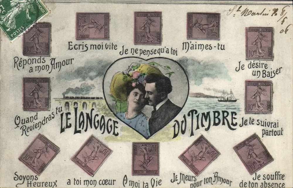 Die Sprache des Stempels — Liebe — Verlag nicht sichtbar - Vorderseite