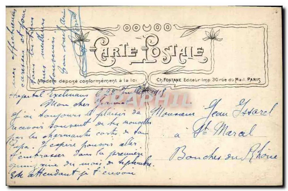 Femme en costume traditionnel — Guévenne — éditeur Ch. Fontaine, Paris - Rewers