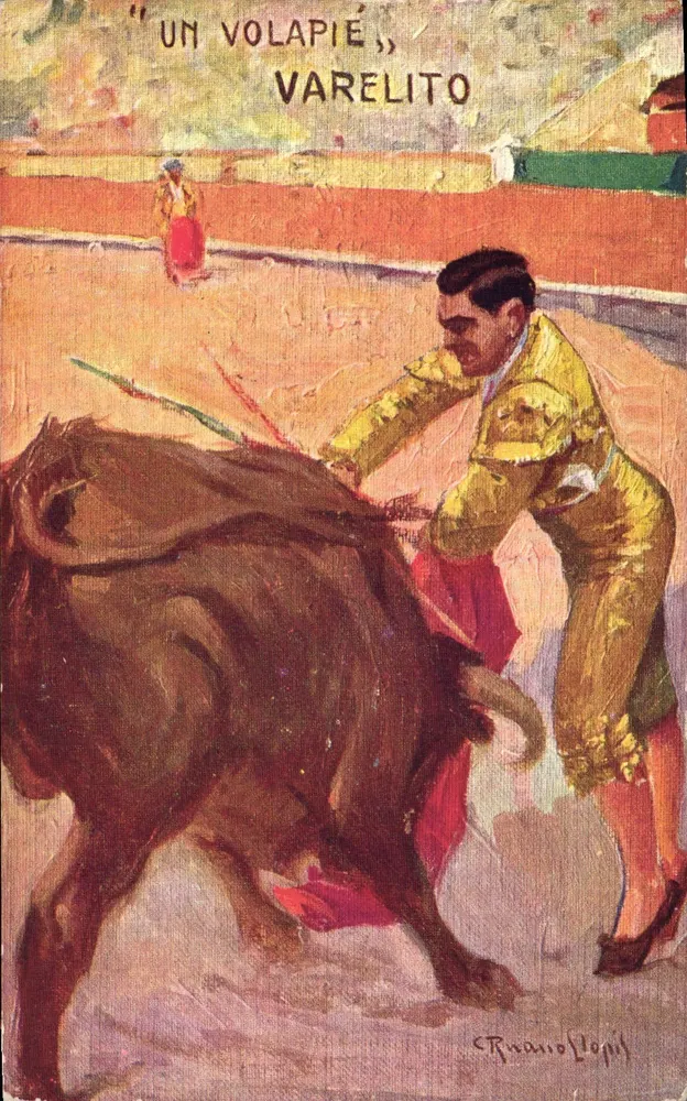Un Volapié, Varelitó — Torero in der Plaza — C. Ruano Llopis, Nr. 1135 - Vorderseite
