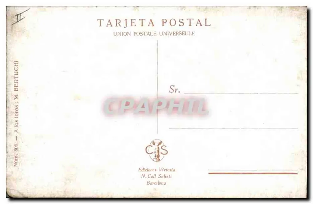 Festa dos touros — Ed. N. Coll Salieti, N° 385 - Verso