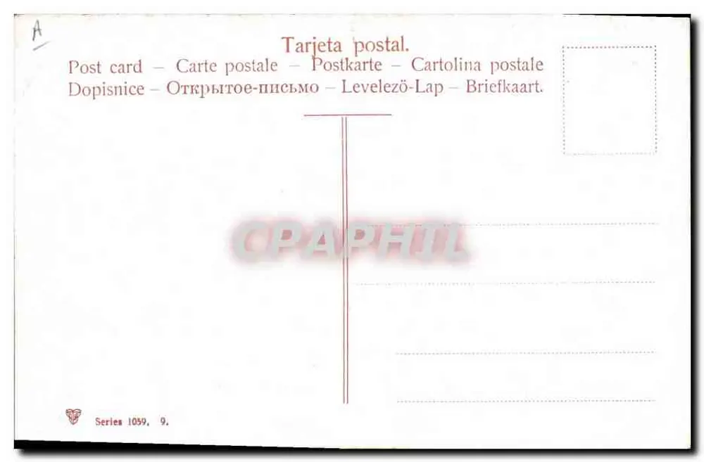 Torero e touro — O brindis — série 1059, n°9 - Verso