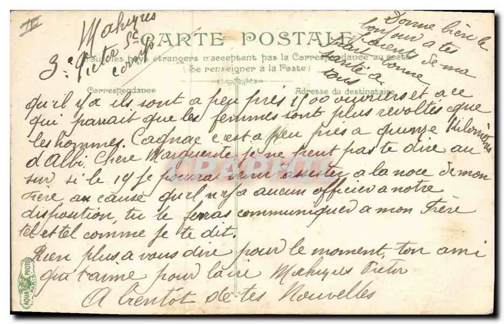 Infanterie — Im Refektorium — L.V.&C° n°3815 - Rückseite