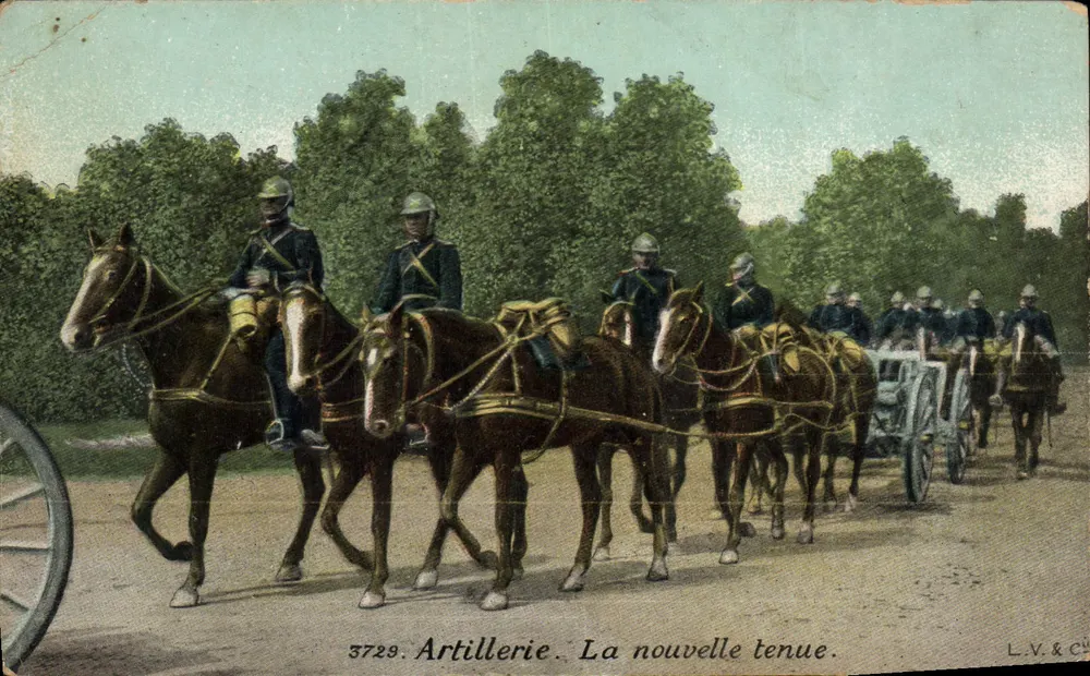 Artillerie. Die neue Uniform. — 3729 — L.V.&Cie - Vorderseite