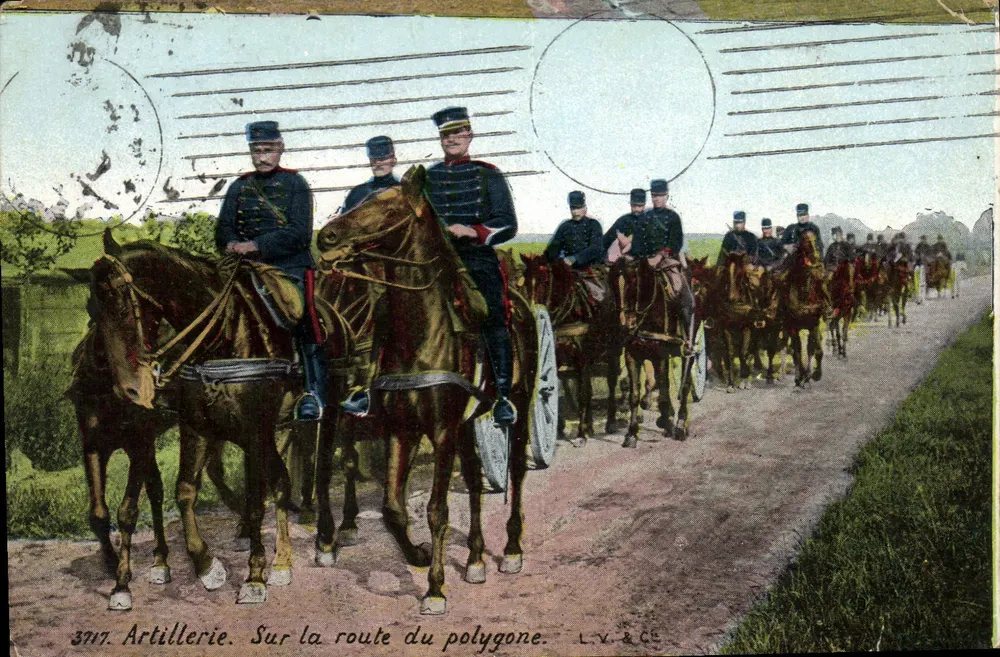 Artillerie. Auf der Straße zum Polygone — L.V. & Cie, n° 3717 - Vorderseite