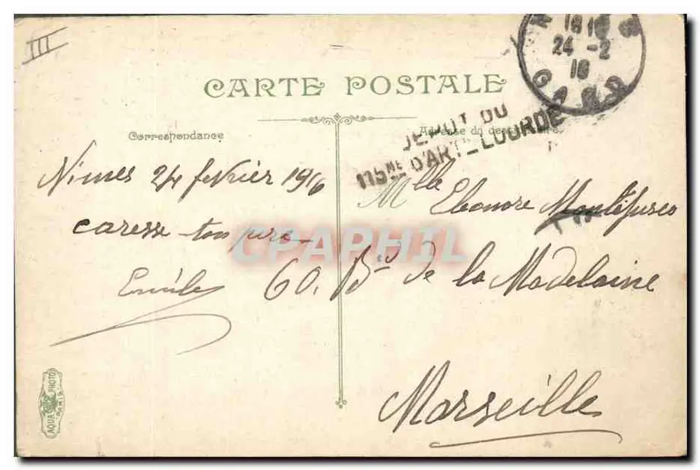 Artillerie. Auf der Straße zum Polygone — L.V. & Cie, n° 3717 - Rückseite