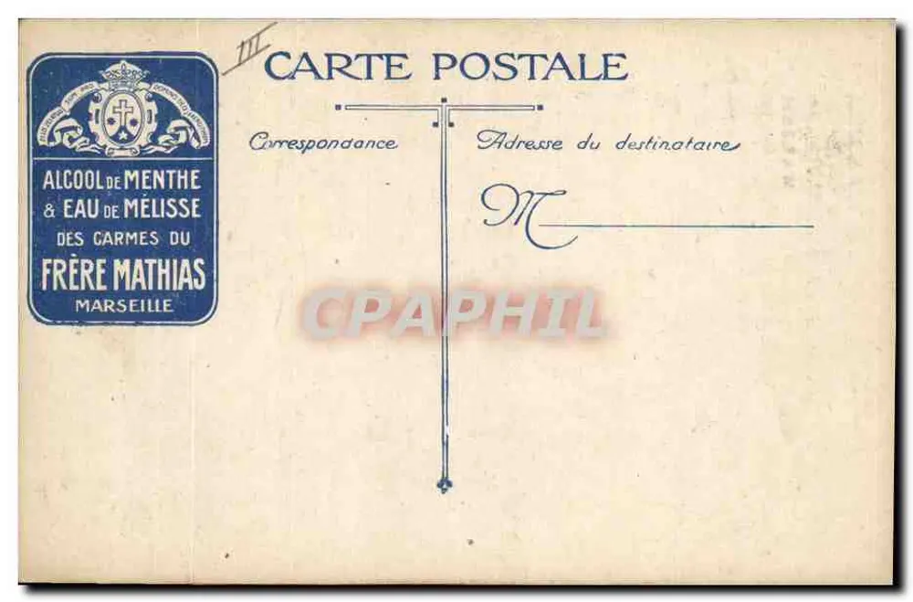 Fanteria in osservazione — L.V.C. — Fratello Mathias, Marsiglia - Verso